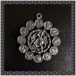 Unique Vintage Sagittarius Zodiac Pendant